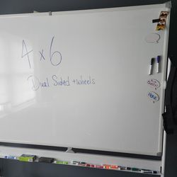 Office Whiteboard with Wheels