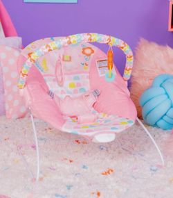 Bright Starts Pink Baby Bouncer Seat