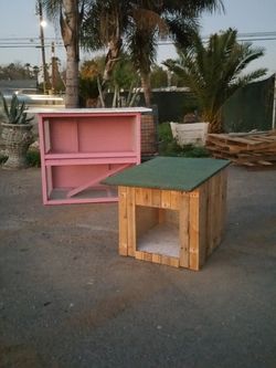 Dog houses, rabbit cages, chicken coops