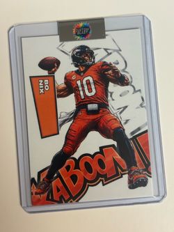 Bo Nix #10 Custom Blast Football Card