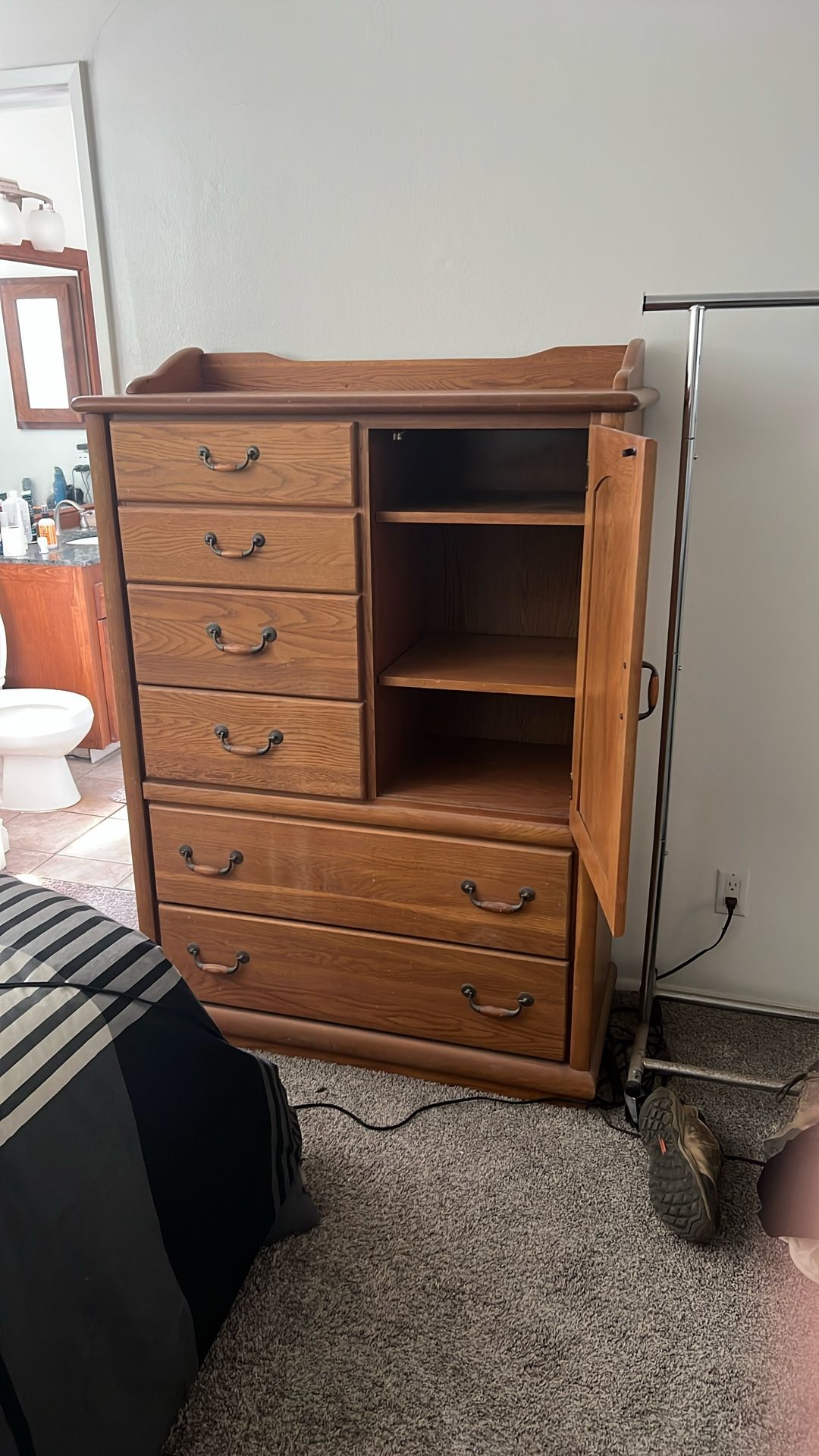 Men’s armoire, ladies dresser,