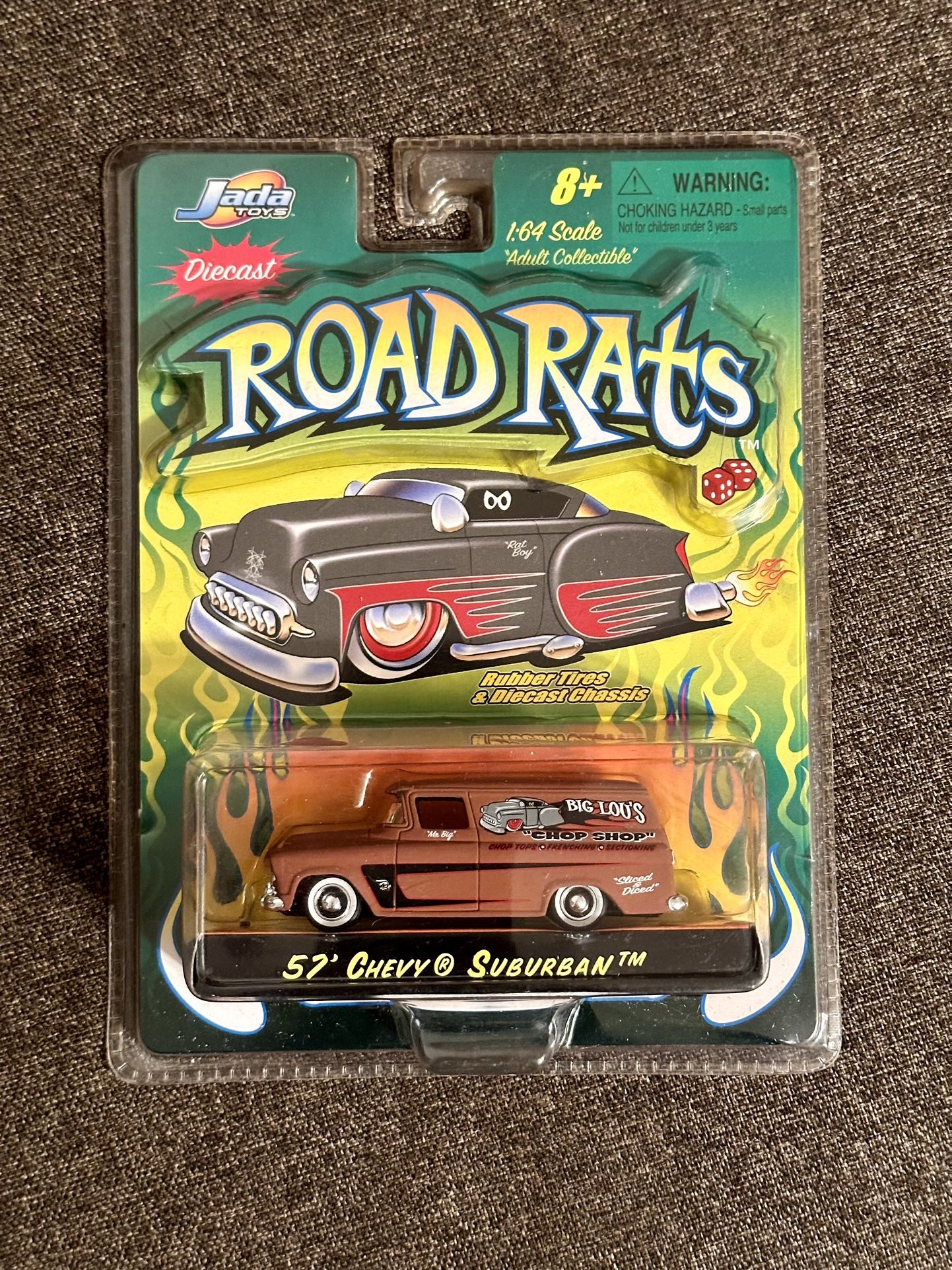 Vintage 2002 Jada Road Rats - 57 Chevy Surburban (Big Lou’s Chop Shop)