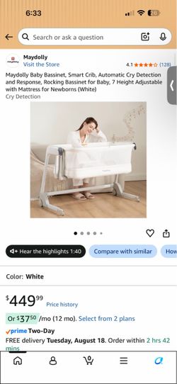 Maydolly smart bassinet