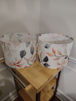 Set of 2 13" Flower and plant lampshades