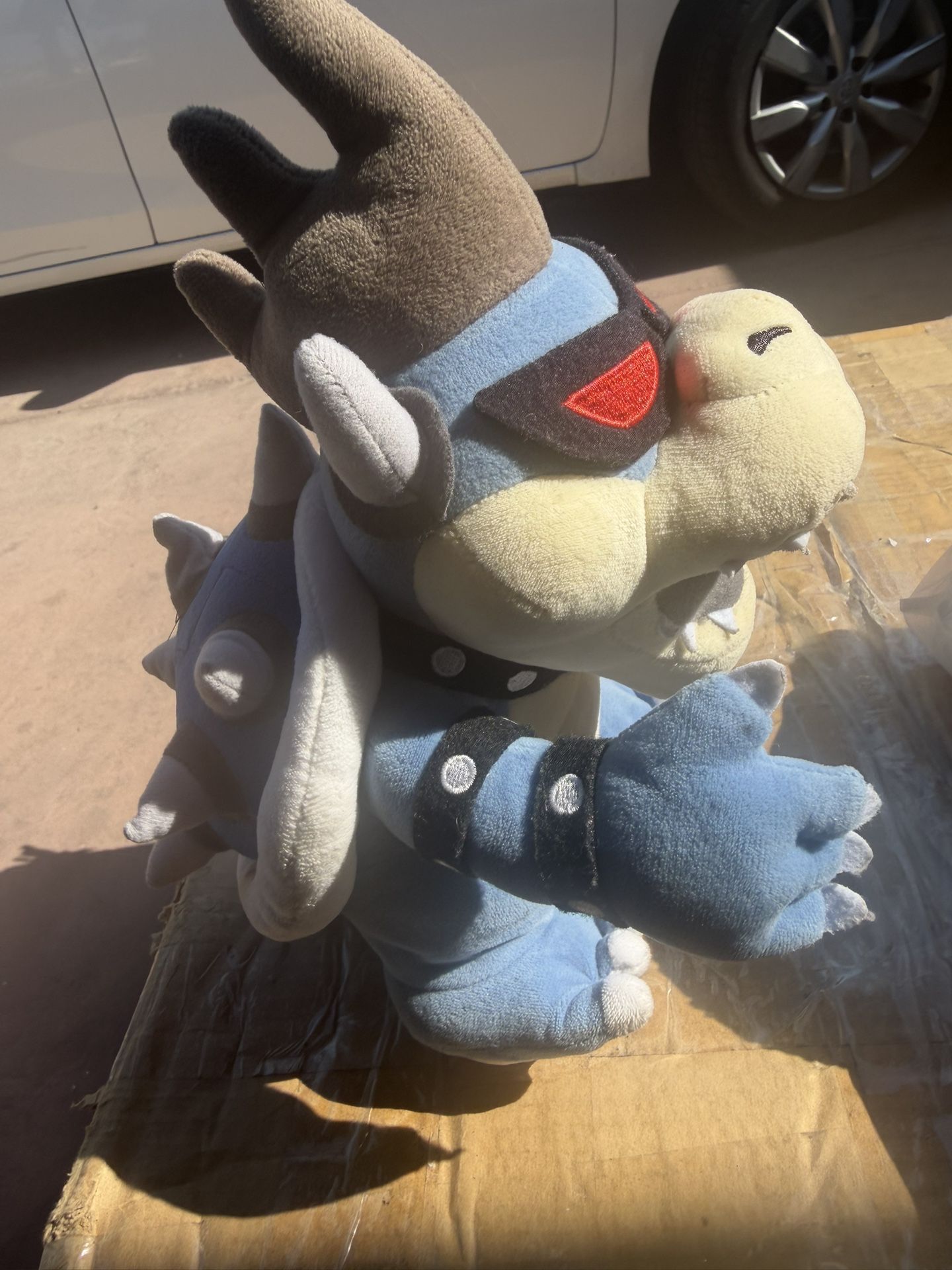 Dark Bowser Bones Super Mario Bros Skeletal Koopa Plush Toy Stuffed Animal 11"o