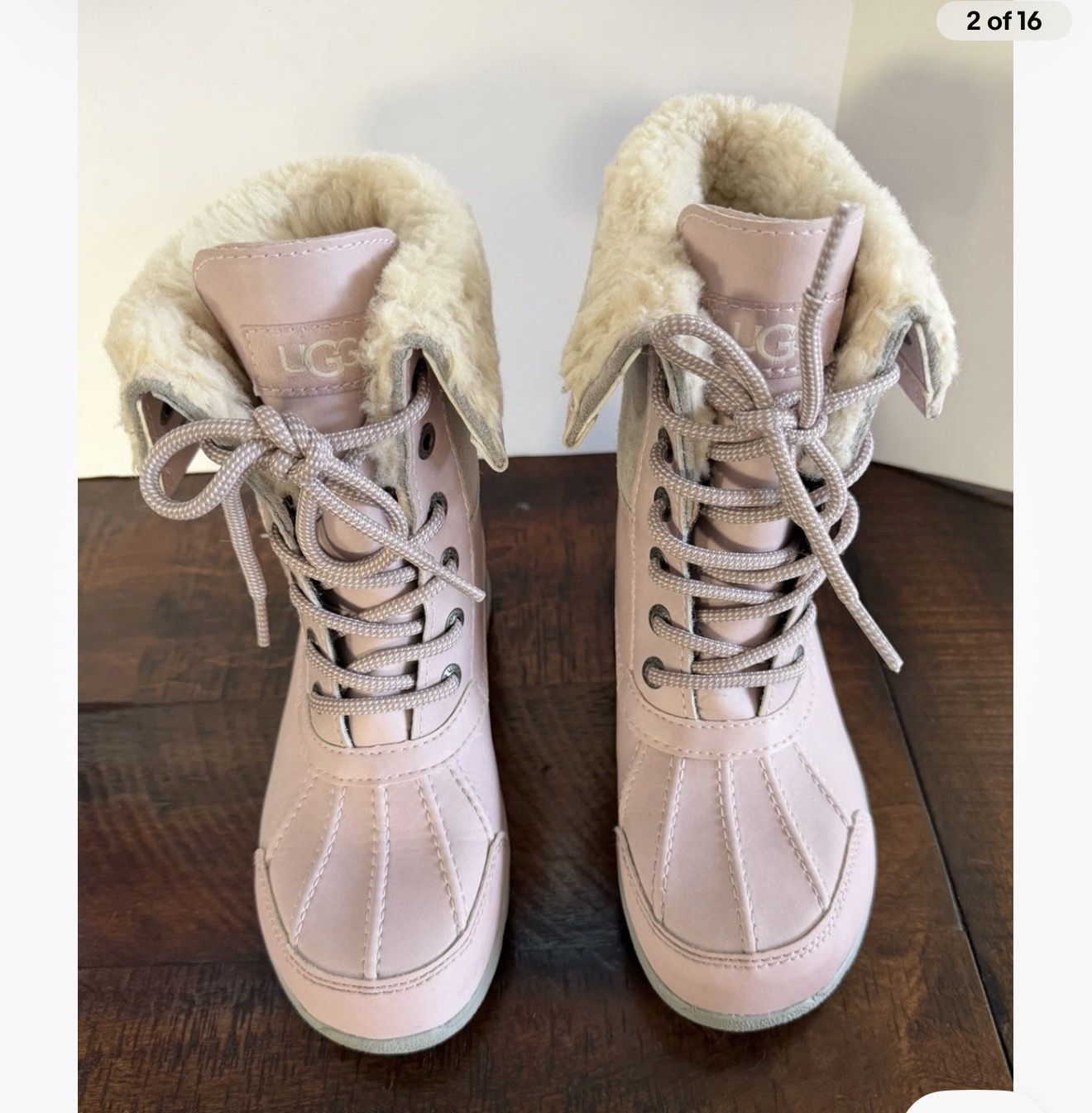 UGG KIDS BUTTE II Winter BOOT PINK WATERPROOF YOUTH Sz US 2