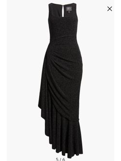BLACK HALO ASYMMETRICAL GOWN - Size 8