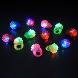 Colorful LED Rubber Rings, 18 Rings In A Pack