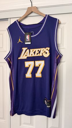 Lakers purple Luka Doncic basketball jersey new