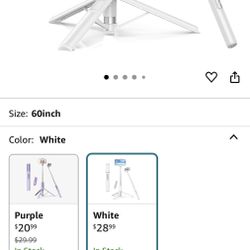 Phone Tripod & Selfie Stick with Remote for 4"-7" Cell Phone, 60" Portable Smartphone Stand, Extendable Lightweight Travel for Selfies Video Recording