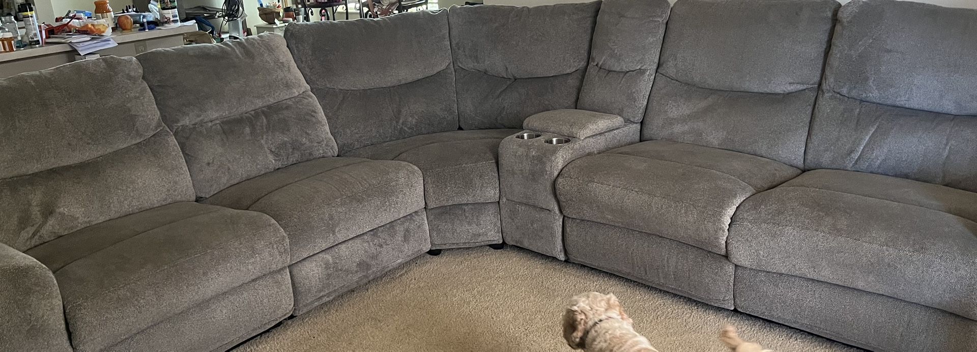 6 Piece Power Reclining Sectional with USB ports