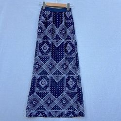 Divided Bandana Print Long Skirt

