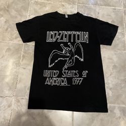 VTG LED-ZEPPELIN 2009 Y2K  United States Of America Band Rock Punk T-Shirt SZ S