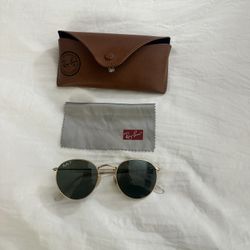 Round Rayban Polarized Sunglasses 