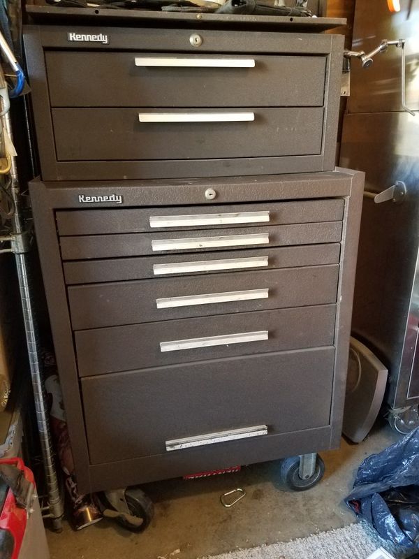 Kennedy rolling tool box and 2 drawer riser chest for Sale in Temecula