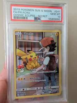 pokemon pikachu alt art secret rare PSA 10 cosmic eclipse