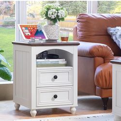 New in box 18" Farmhouse Night Stan d with Charging Station, 