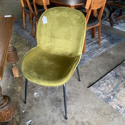 Olive Velvet Dining Chair