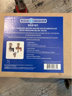 Tankless water heater valve kit