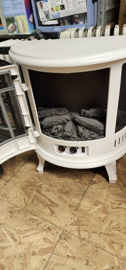 Electric fireplace.