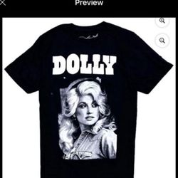 NWT MENS XL DOLLY PARTON T SHIRT TOP BLACK