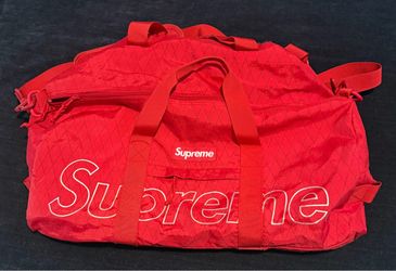 Supreme FW18 Red Duffle Bag – Authentic 2018 Reflective Logo