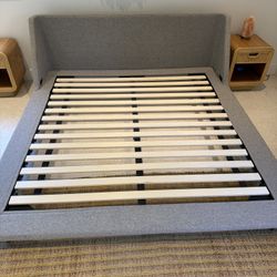 Blu Dot Nook Bedframe Gray Felt