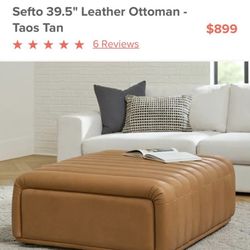 Leather Ottoman