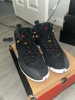 Air jordan 12 Retro Black/black reverse taxi size 10