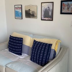 Couch,Refrigerator, 2 Small Tables.