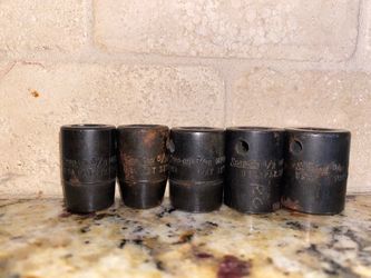 5 Snap-on 3/8" Drive SAE Magnetic Socket Set 5/16"-9/16" USA Made MFIM Series