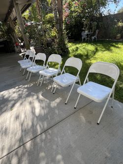 White Folding Metal Chairs