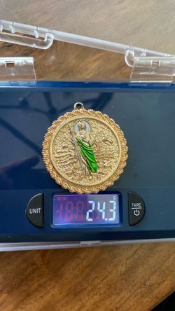Virgin mary and st judes 10kt pendant