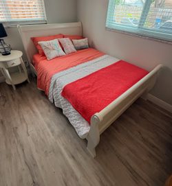 Full bed frame with mattress