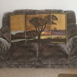 3 piece Gold foil Painting 