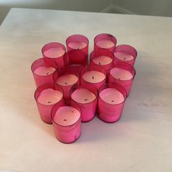 Pink candle set