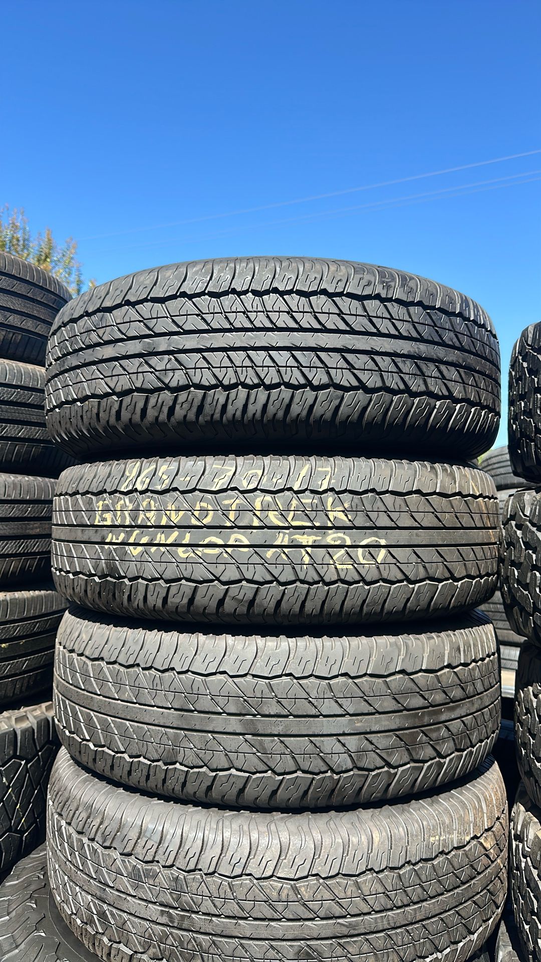Set Of Grandtrek Dunlop 265/70R17 Tires