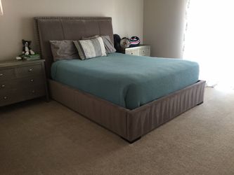 Queen Headboard and Bed Frame