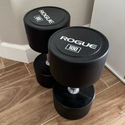 100lb Rogue Urethane Dumbbell - Pair