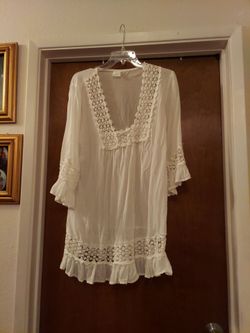 White cotton blouse one size