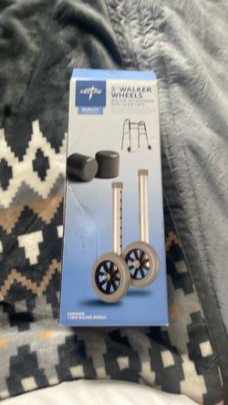 Medline 5" Walker Wheels with Glide Caps
