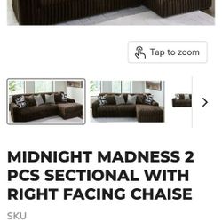 Midnight Madness 2 Piece Sectional 