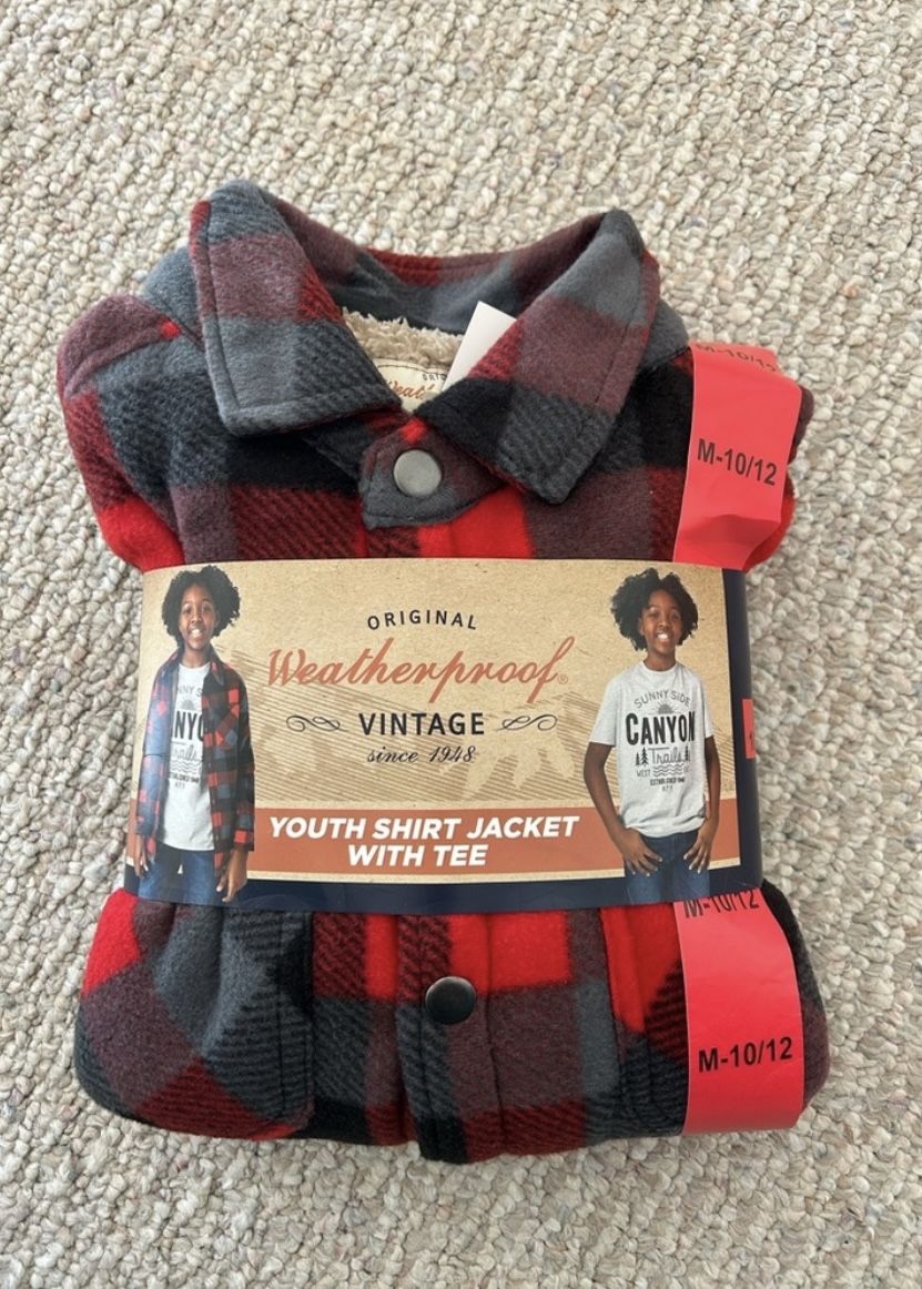 Youth Vintage Shirt Jacket With Tee
