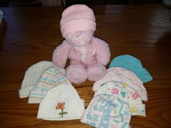 7 Baby Girl Hats/Caps