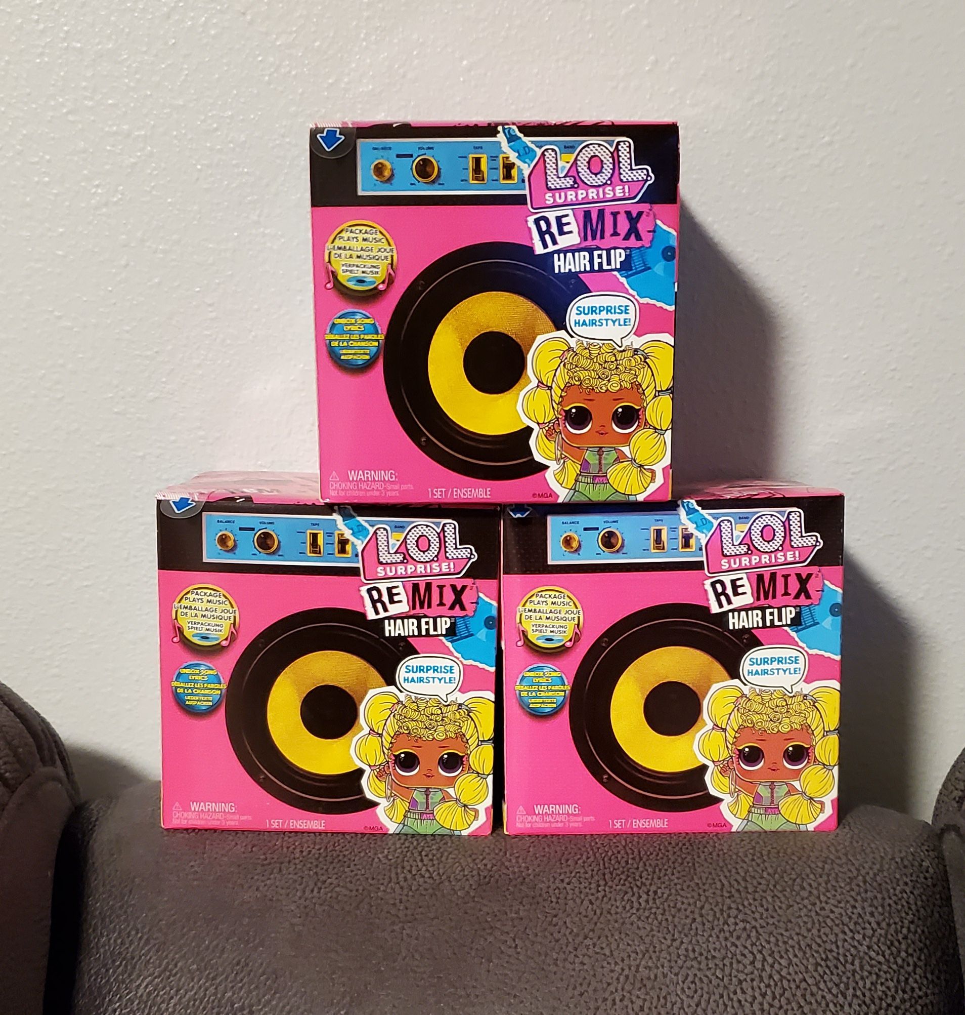 New L.O.L. Surprise! Remix Hair Flip Tots with Hair Reveal & Music Mini Figurines