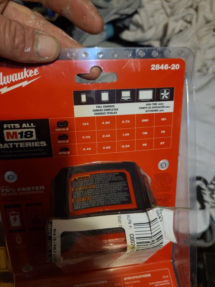 Milwaukee M18 Top Off Power Supply