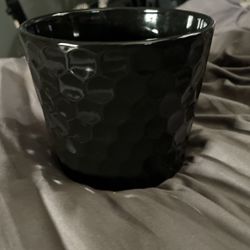 Black Ceramic Planter