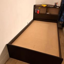  Twin Storage Bed and Bookcase Headboard Set -