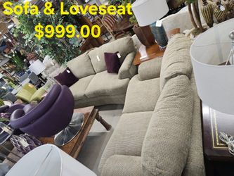 Sofa & Loveseat Sage Green Set We are located at 2811 East Bell road. Another Time Around Furniture.
