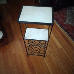 Metal Wine Rack with Ceramic Top 13"X10"X36"